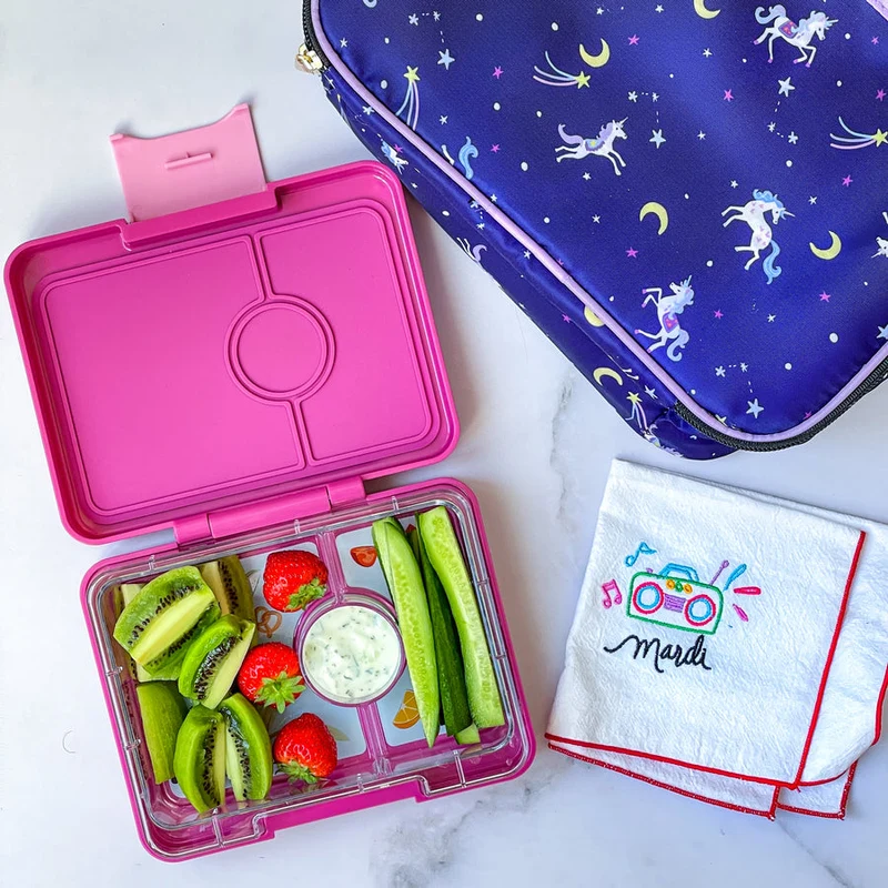 Yumbox Tapas 4 compartimentos Malibú Fucsia + Rainbow