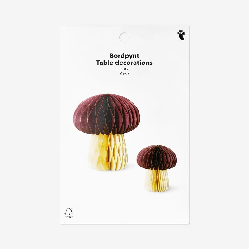 Honeycomb mushroom table decorations - 2 pcs