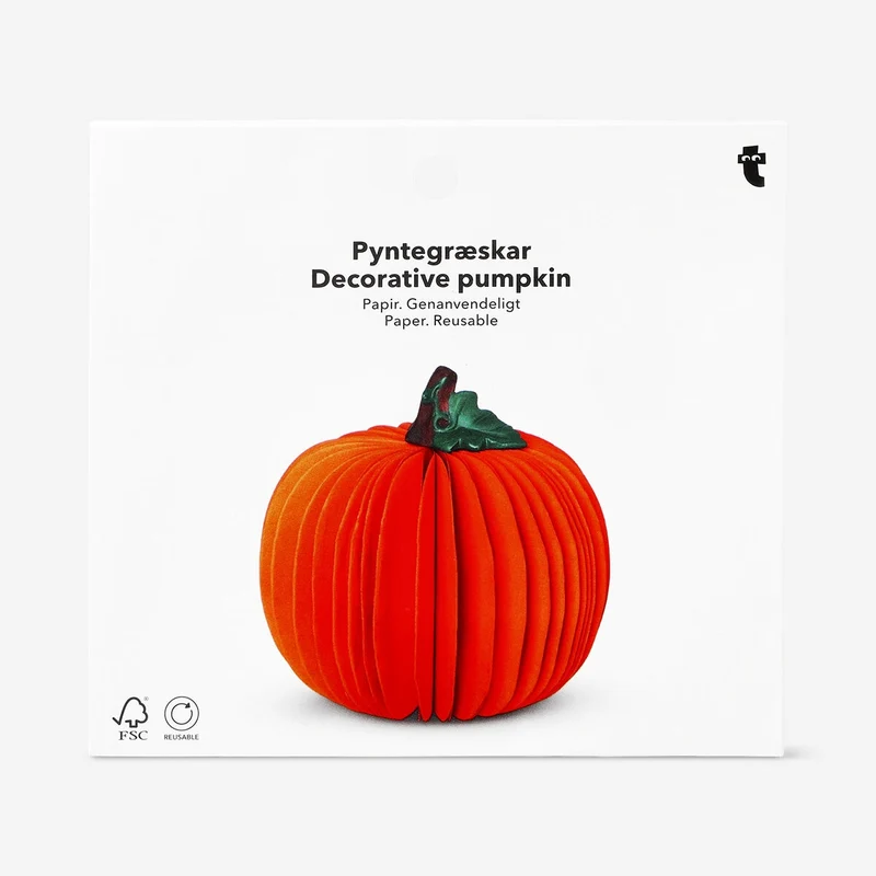 Decorative fold out pumpkin - 12 cm
