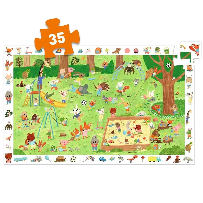 Puzzle Observación El jardín de los amiguitos · Djeco