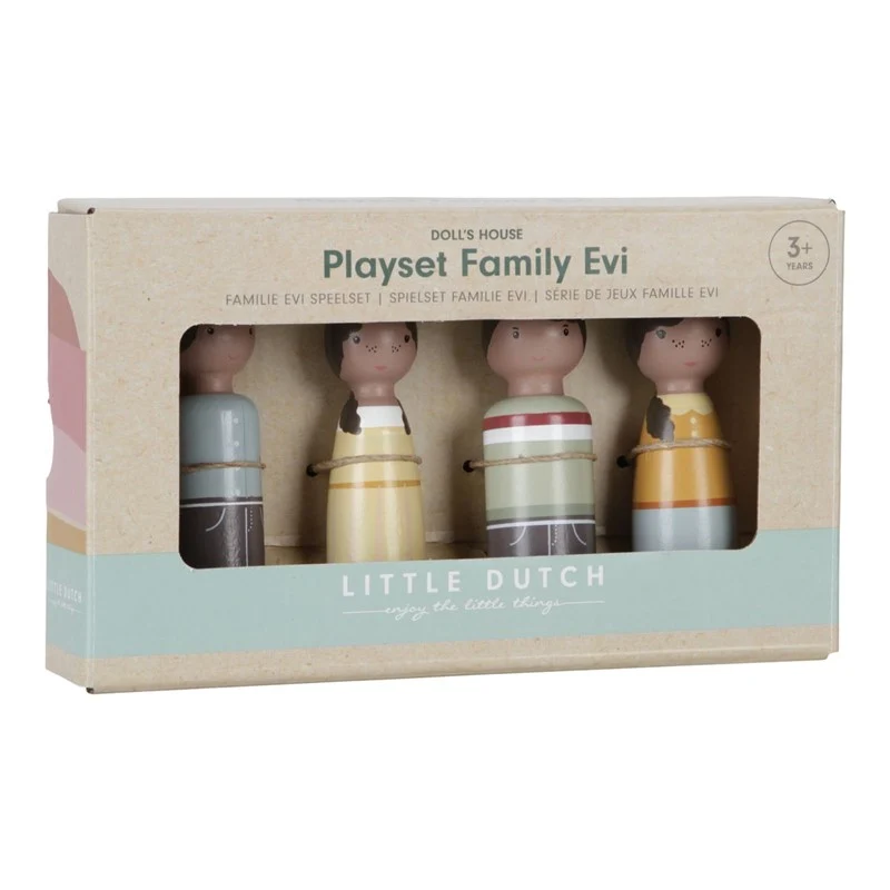Set familia Evi Casa de Muñecas Madera FSC · Little Dutch