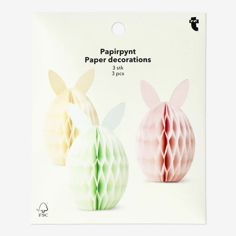 Large Easter paper decorations - 3 pcs