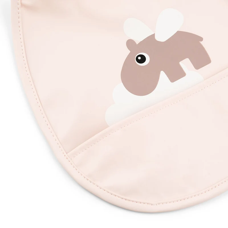 Pack de 2 baberos mini con bolsillo Happy clouds Powder · Done by Deer