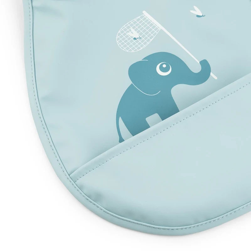 Pack de 2 baberos mini con bolsillo Elphee Blue · Done by Deer