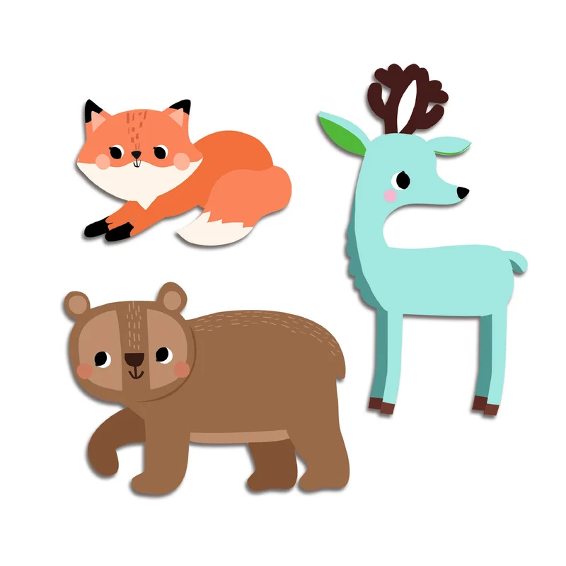 Pegatinas Animales del bosque · DJECO