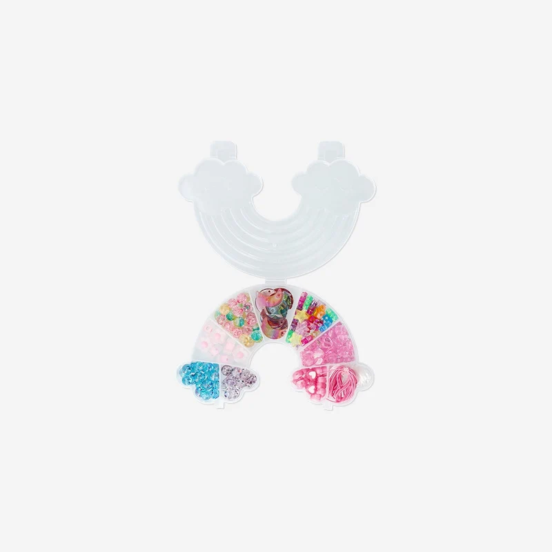 Rainbow bead set with string
