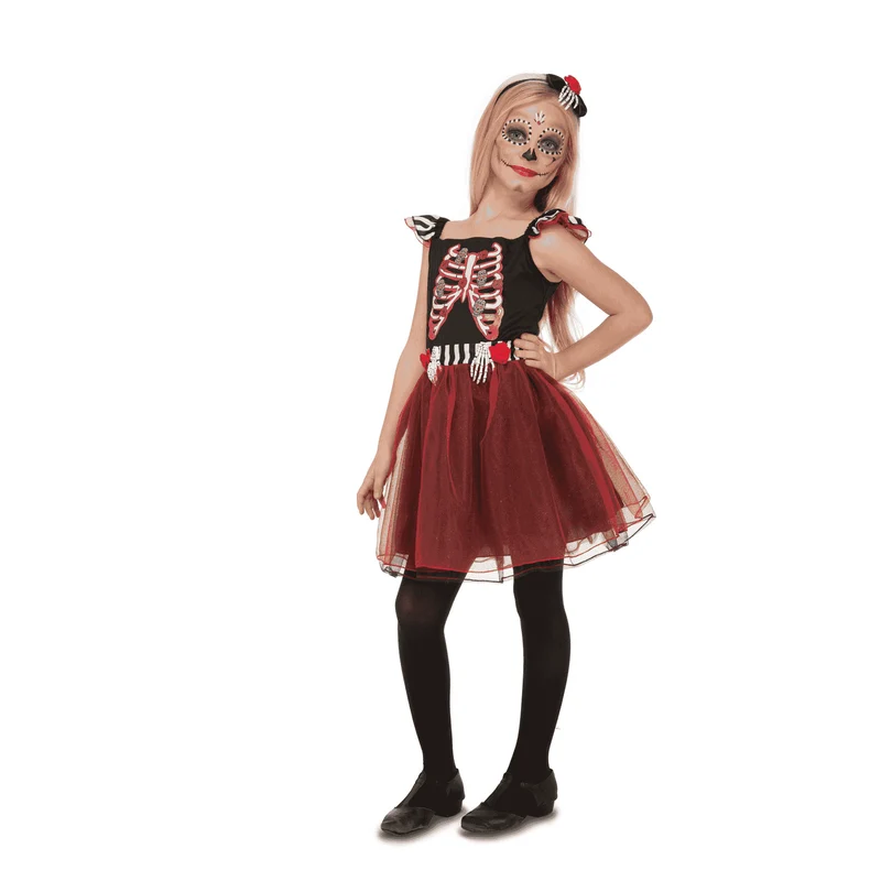 Disfraz de Señorita esqueleto 10-12 años infantil