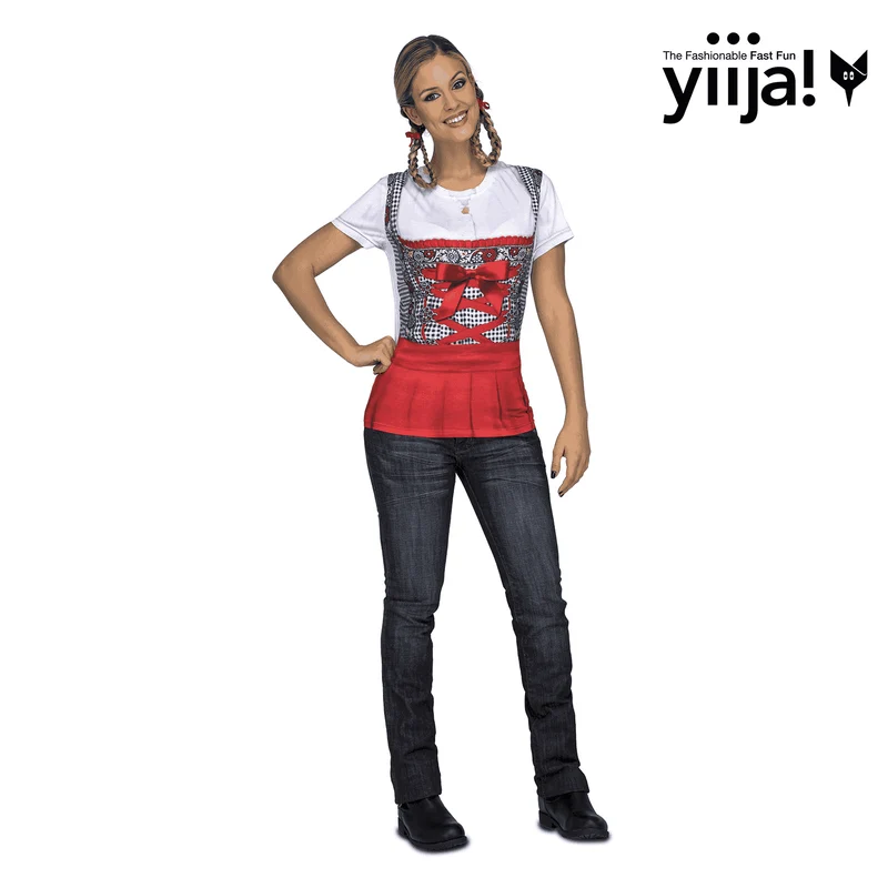 Disfraz de Red oktoberfest lady adulto talla L