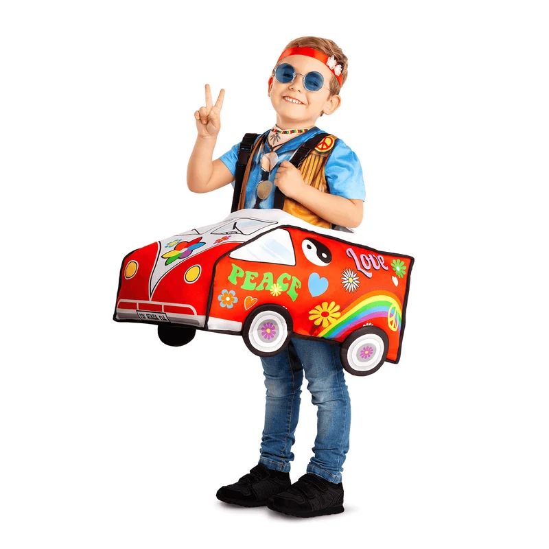 Disfraz de Ride-on furgoneta hippie one size child infantil talla TALLA ÚNICA