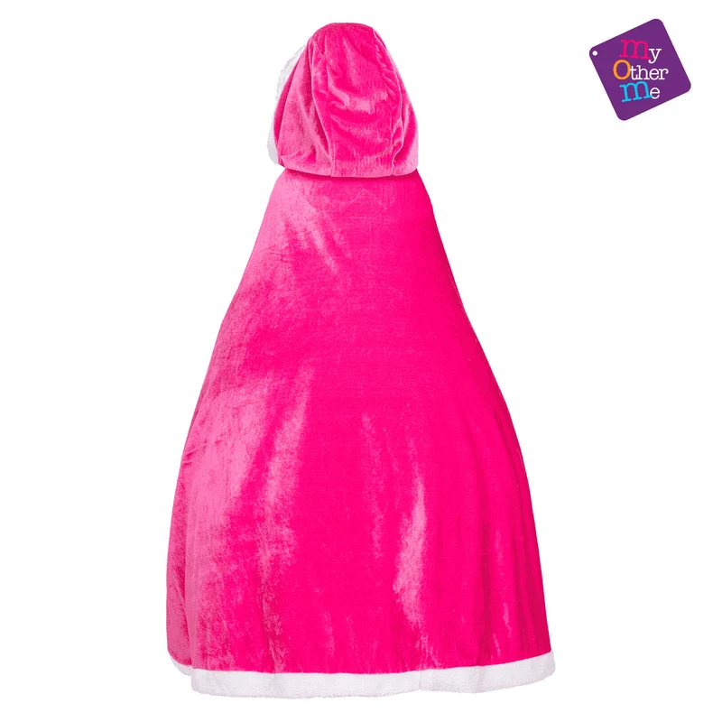 Capa Con capucha color rosa para disfraz
