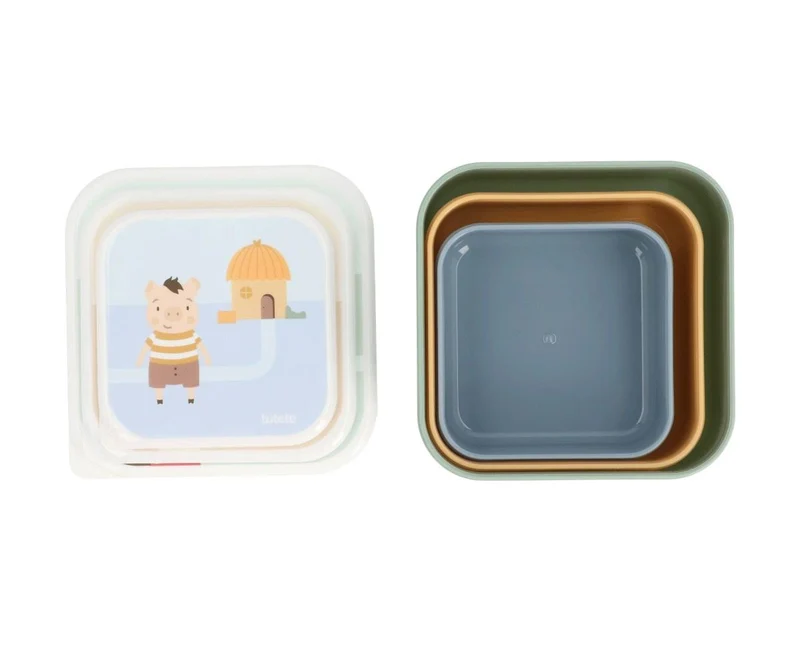 Pack 3 Cajas Almuerzo The Three Little Pigs