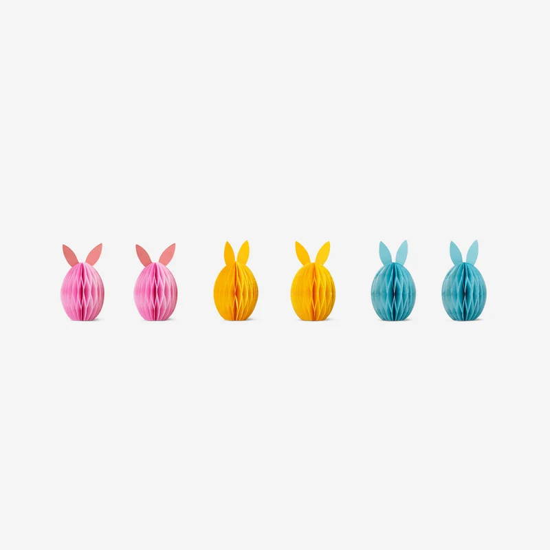 Small honeycomb Easter decorations - 6 pcs
