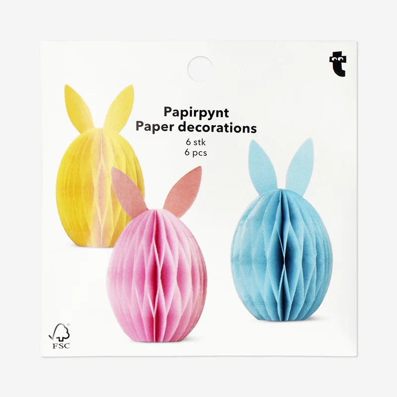 Small honeycomb Easter decorations - 6 pcs