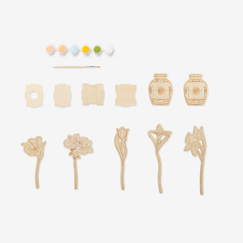 DIY wooden flower bouquet
