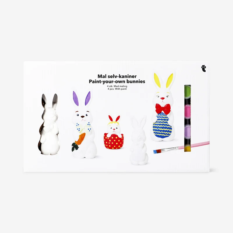 DIY ceramic Easter bunnies - 4 pcs