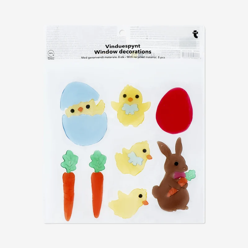 Easter window gel decorations - 6 pcs