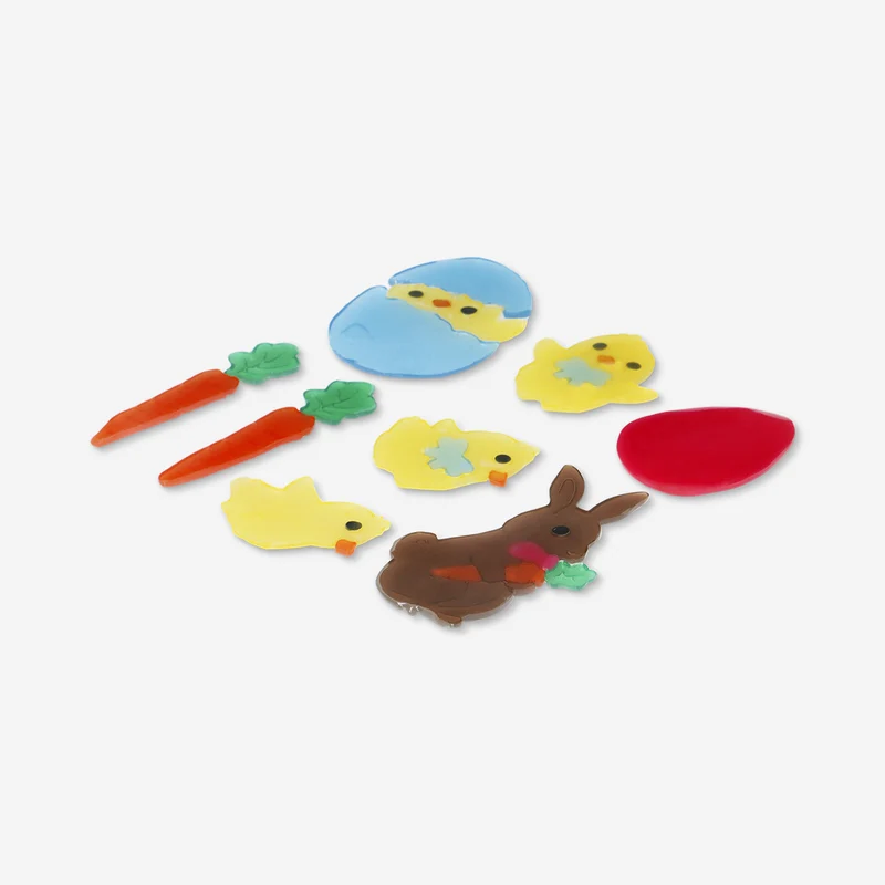 Easter window gel decorations - 6 pcs