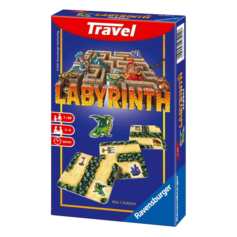 Ravensburger Labyrinth Travel Edition, Juego de Cartas de Viaje, 2-6 Jugadores, 7+ Años