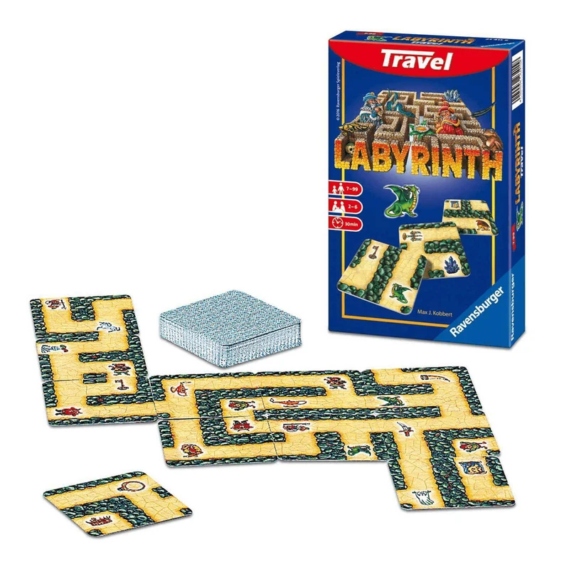 Ravensburger Labyrinth Travel Edition, Juego de Cartas de Viaje, 2-6 Jugadores, 7+ Años