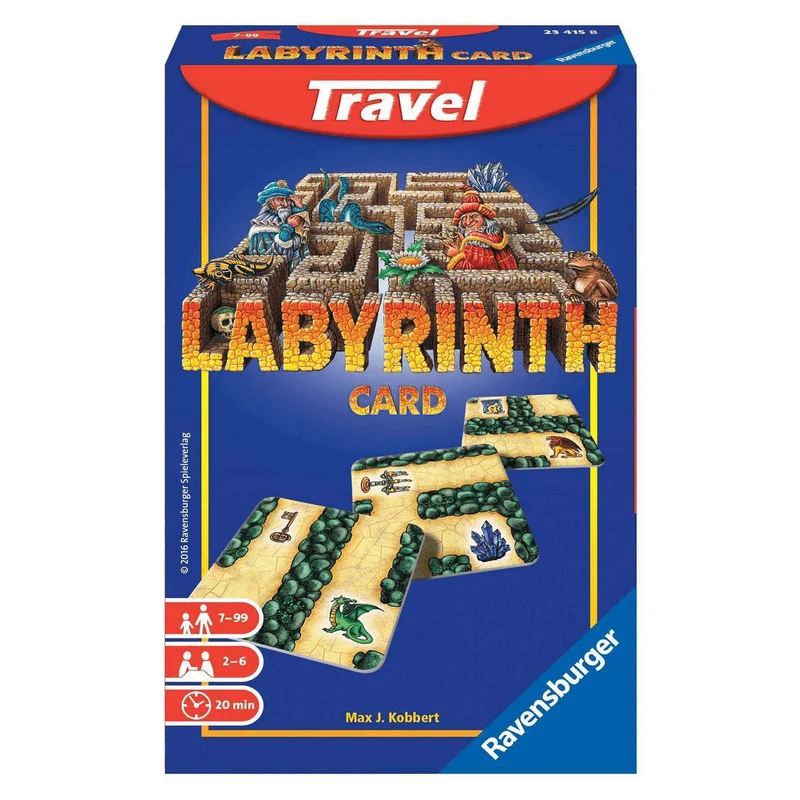 Ravensburger Labyrinth Travel Edition, Juego de Cartas de Viaje, 2-6 Jugadores, 7+ Años