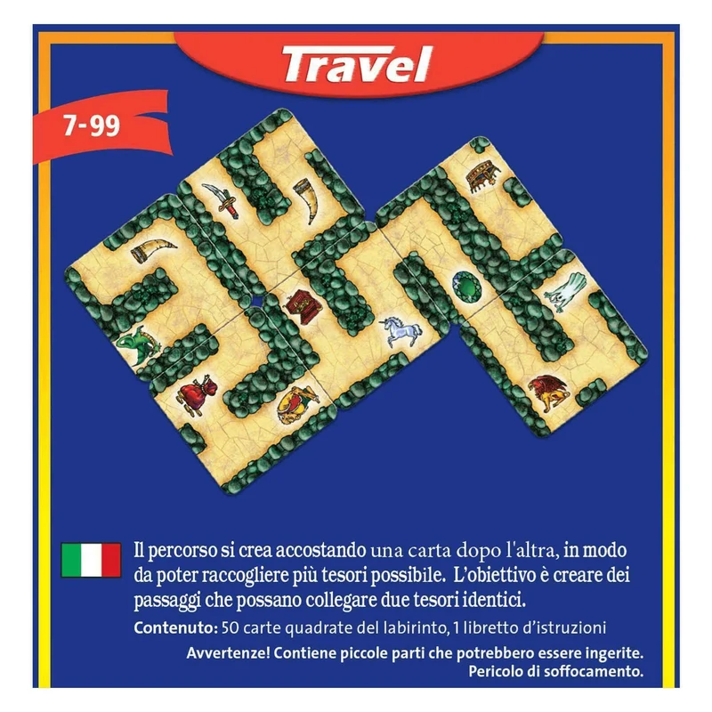 Ravensburger Labyrinth Travel Edition, Juego de Cartas de Viaje, 2-6 Jugadores, 7+ Años