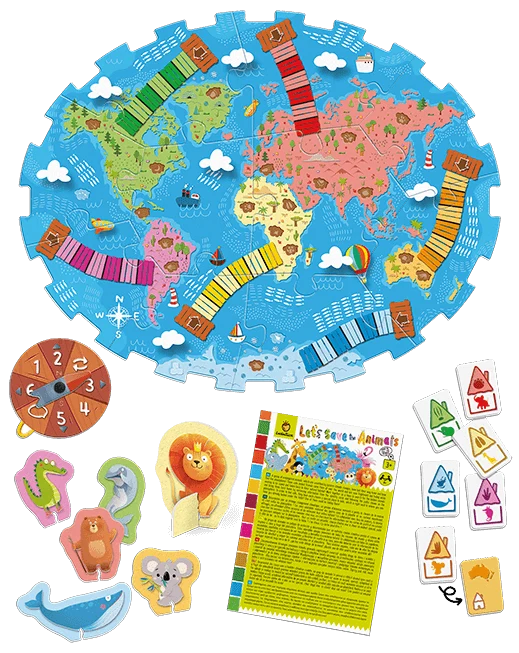 Let’s Save the Animals - Juego de mesa - Ludattica - 2-4 jugadores - 3+ años - Duración variable