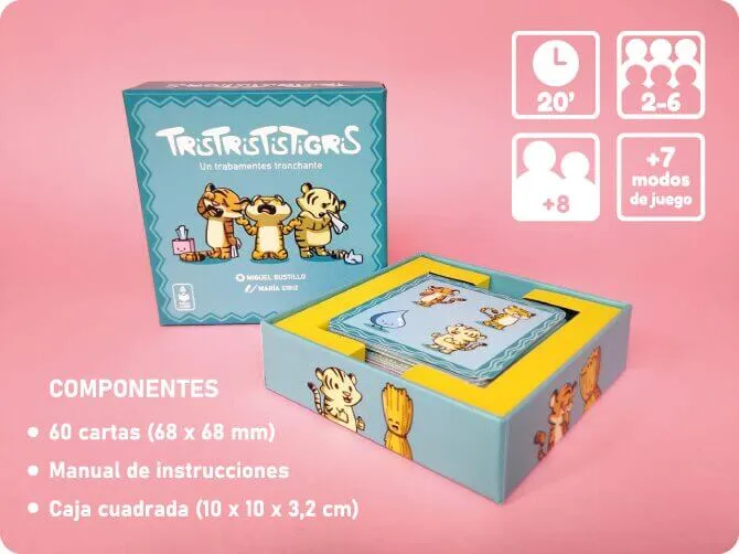 TrisTristisTigris - Juego de mesa - Buscalume - 2-6 jugadores - 8+ años - 20 min