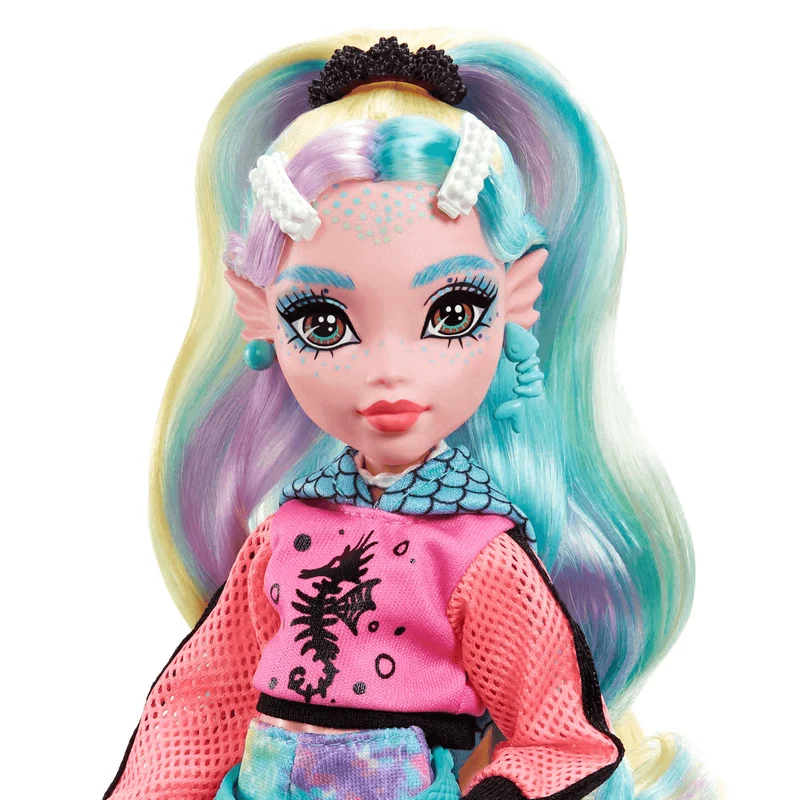 Monster High Lagoona Blue Muñeca articulada con mascota y accesorios de moda