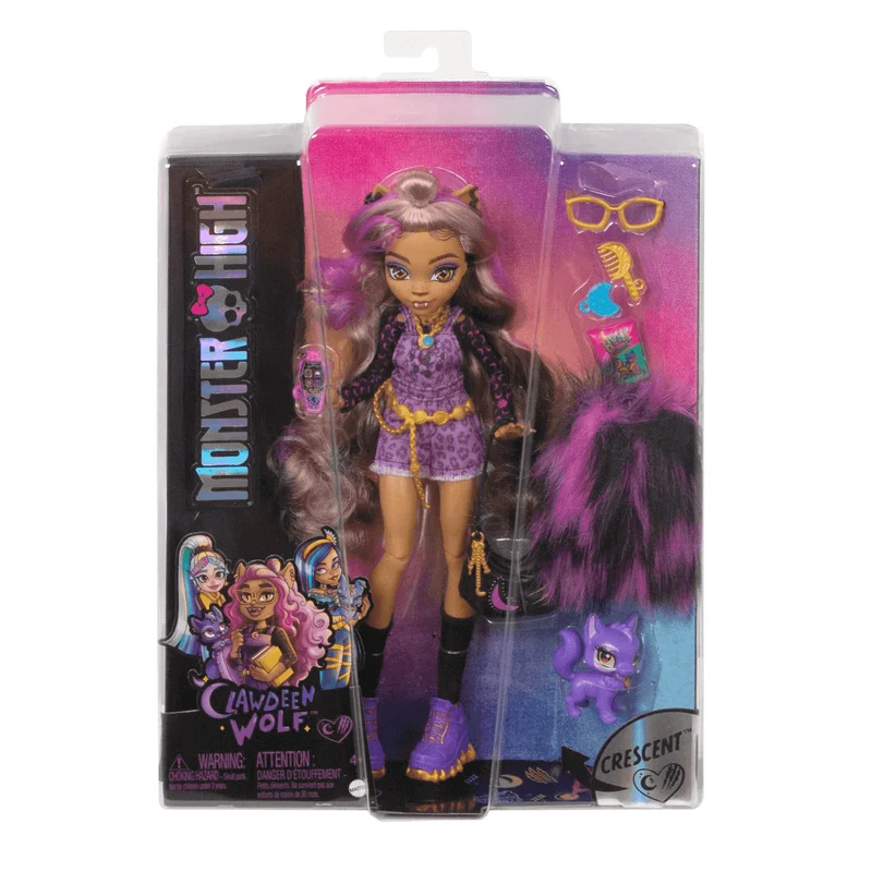 Monster High Clawdeen Wolf Muñeca articulada con mascota y accesorios de moda