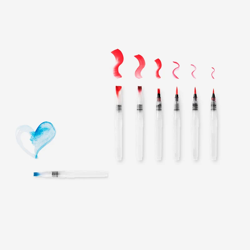 Watercolour brushes. 6 pcs