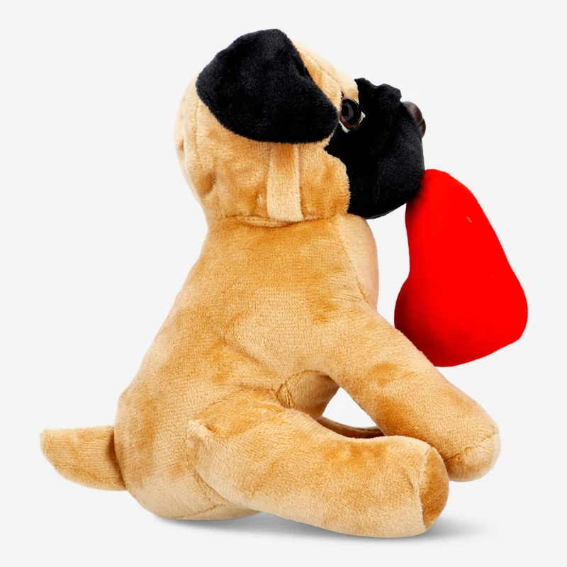 Pet toy - Plush dog with heart