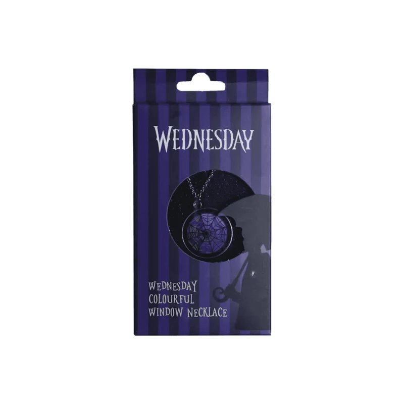 Collar Ventana Colorida inspirado en Wednesday Addams