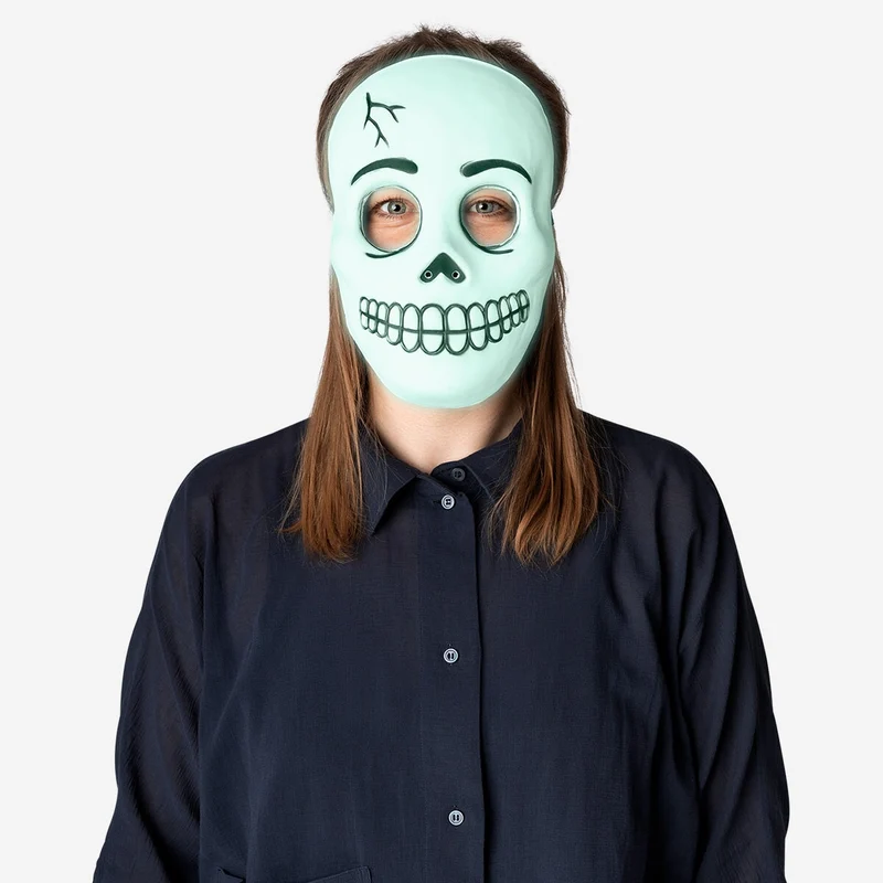 Skull mask that glows in the dark - For adults