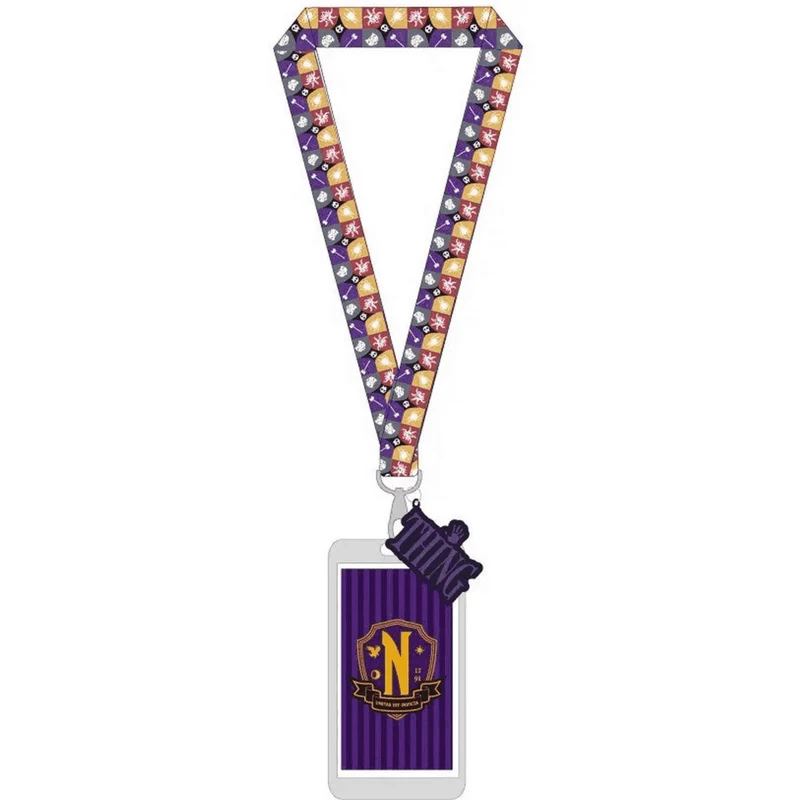 Lanyard Outcasts Miércoles Addams - Diseño Exclusivo
