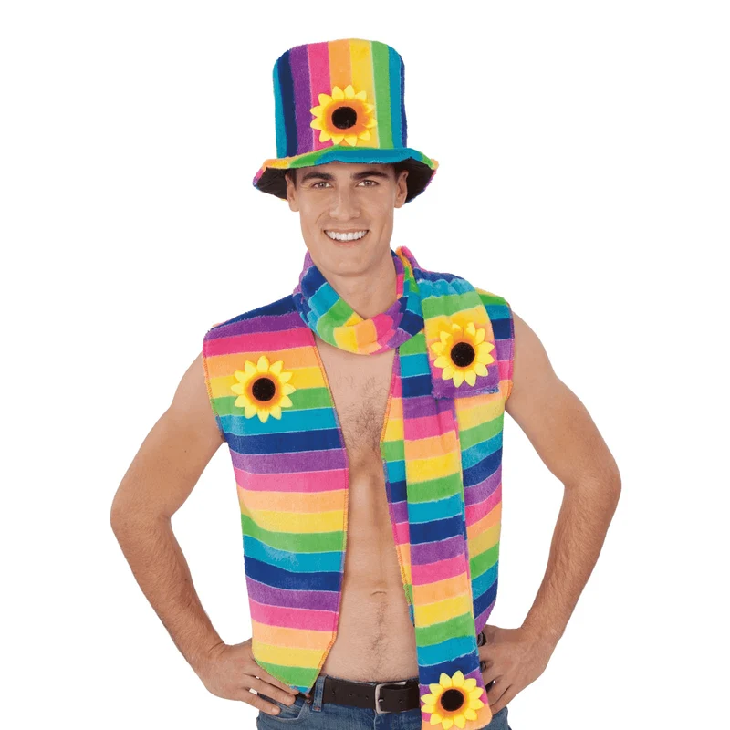 Chaleco Arcoíris color multicolor para disfraz