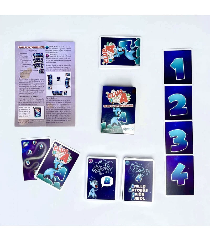 CLUB A Blurp El Extraterrestre - Juego de mesa - Atomo - 1-3 jugadores - 6+ años - 15 min