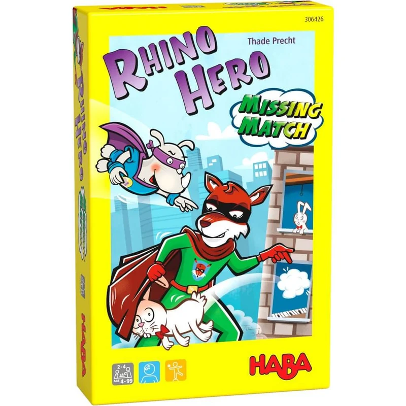 Rhino Hero Missing - Juego de mesa - Haba - 2-4 jugadores - 4+ años - 15 min