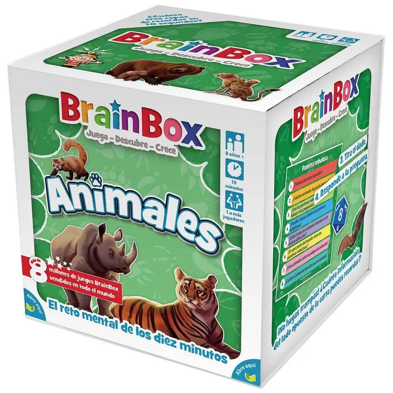 BrainBox Animales - Juego de mesa - Bezzerwizzer Studio - 1 jugador - 8+ años - 10 min