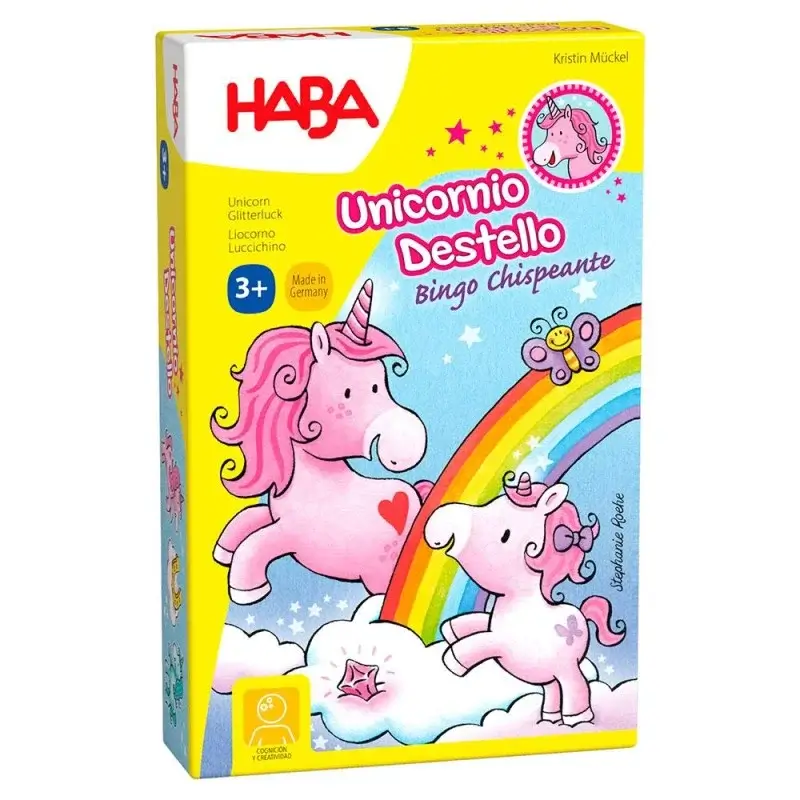 Unicornio Destello Bingo Chispeante - Juego de mesa - Haba - 2-4 jugadores - 3+ años - 10 min