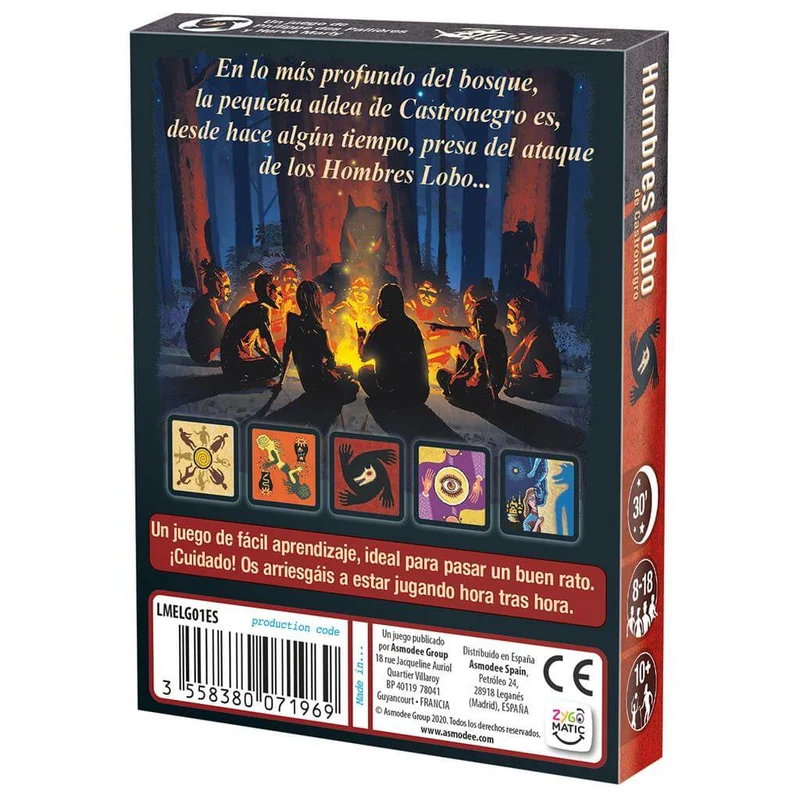 Hombres lobo de Castronegro - Juego de mesa - Zygomatic - 8-18 jugadores - 10+ años - 30 min