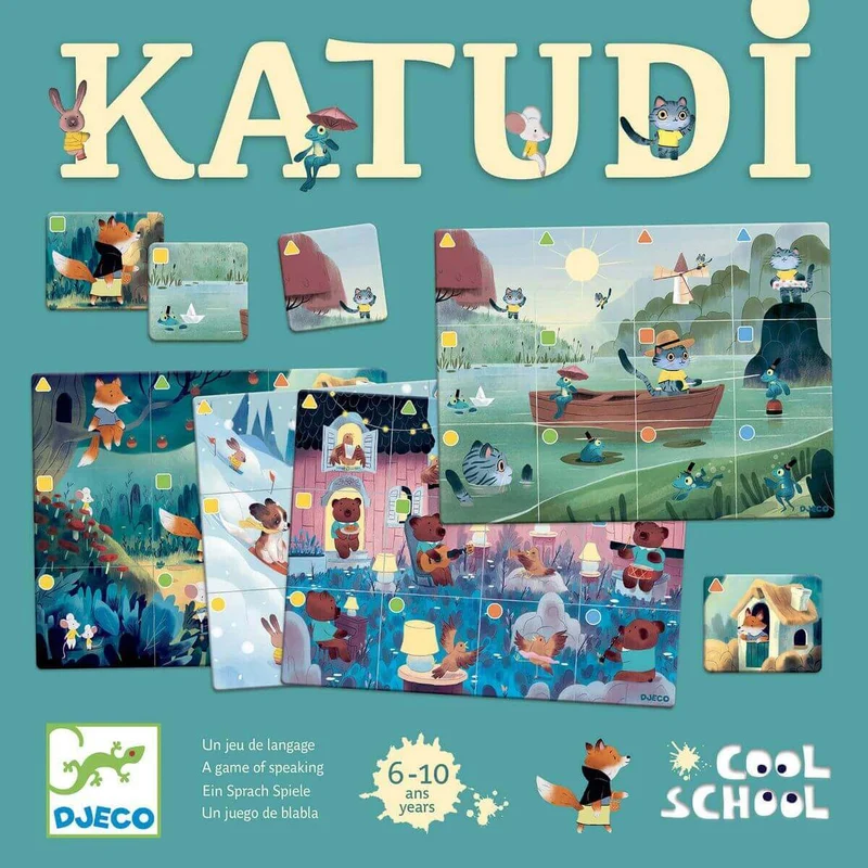 Cool School Katudi - Juego de mesa - Djeco - 2-4 jugadores - 4+ años - 15 min