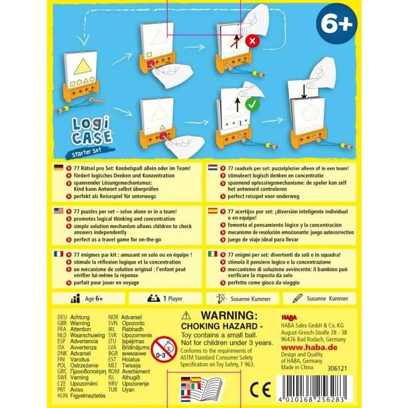 Logic case set iniciación - Juego de mesa - Haba - 1 jugador - 6+ años - 5-30 min