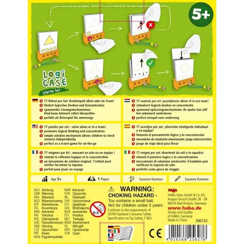 Logic case set iniciación - Juego de mesa - Haba - 1 jugador - 5+ años - 15-20 min
