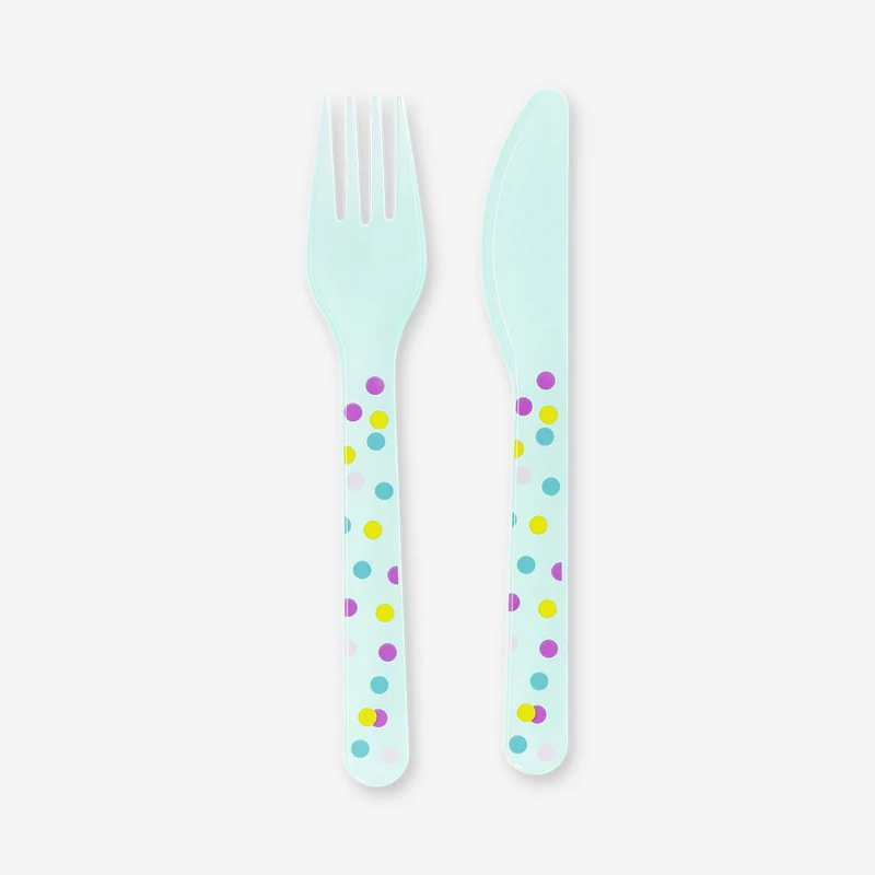 Cutlery set with foil detail - 6 pcs
