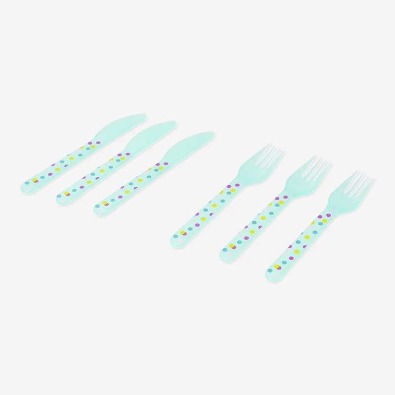 Cutlery set with foil detail - 6 pcs