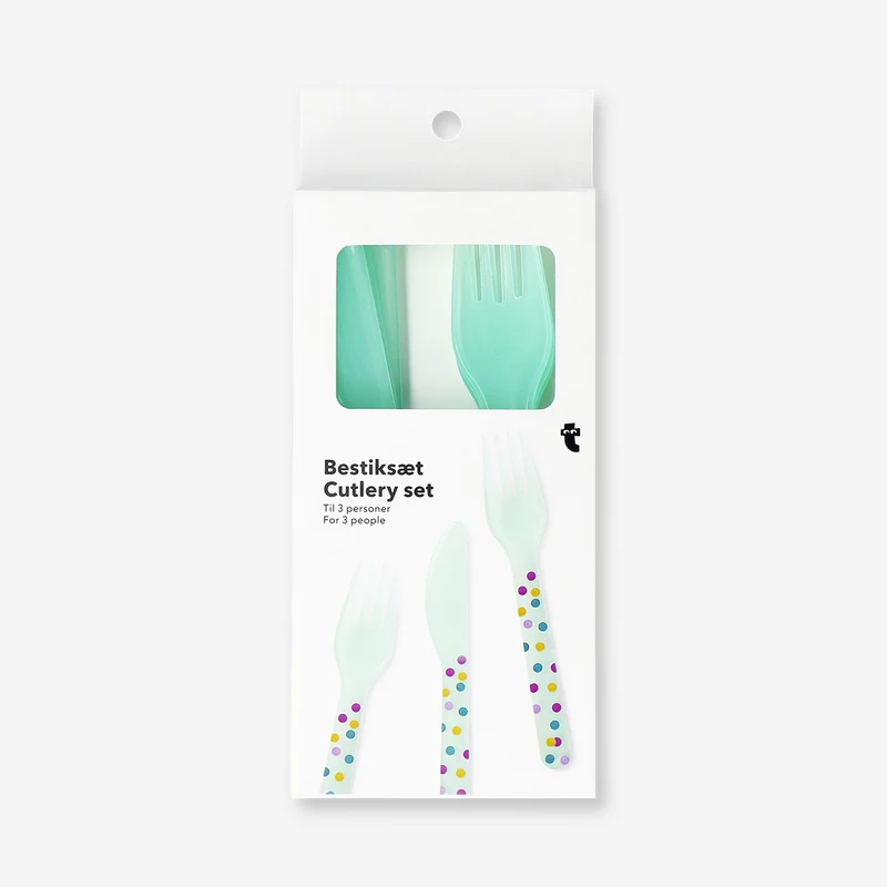 Cutlery set with foil detail - 6 pcs
