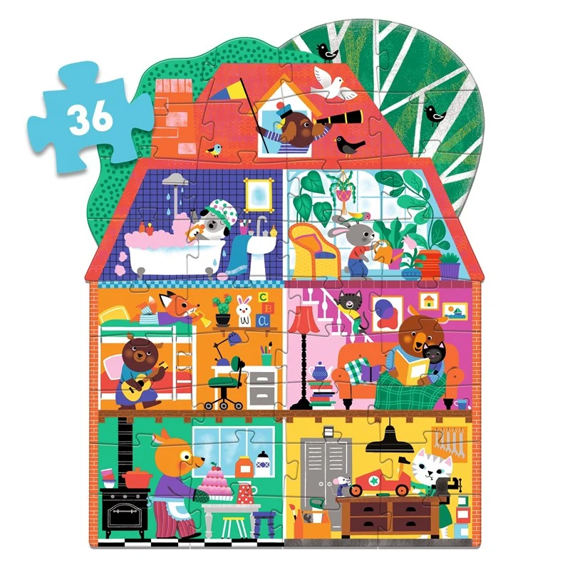 Puzzle Gigante La casa de los amiguitos · Djeco