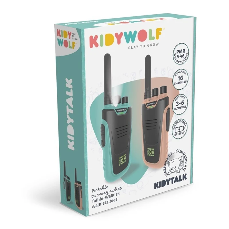 Walkie Talkies Kidytalk Natural-Cyan · Kidywolf