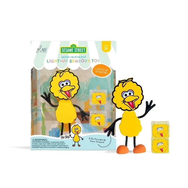 GloPals Set Personaje Big Bird Amarillo + 2 Cubos luz