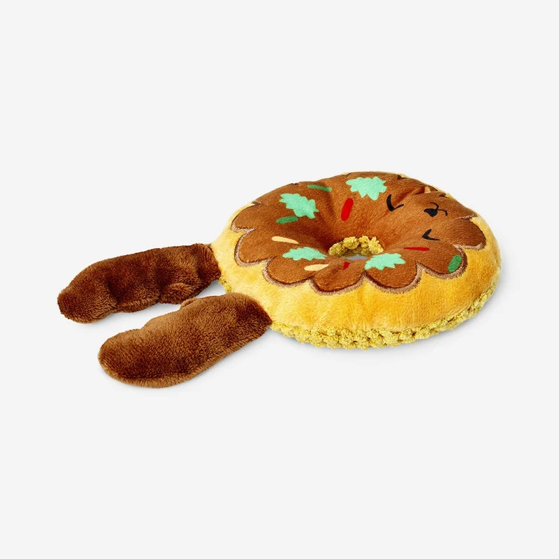 Pet toy - Plush reindeer doughnut